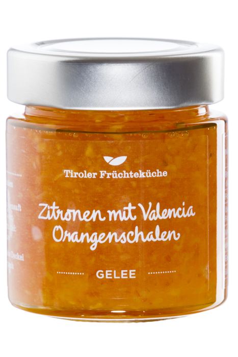 Zitronengelee mit Valencia Orangenschalen