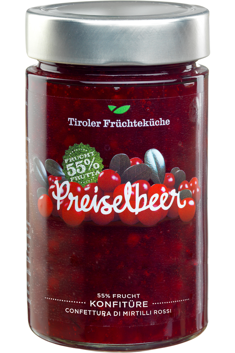 Preiselbeer Konfitüre 800 g Glas