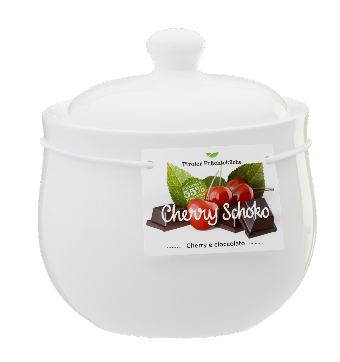 Keramiktopf mit Deckel weiß